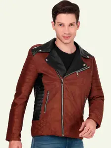 Leather Retail Men Solid Lapel Collar Suede Biker Jacket
