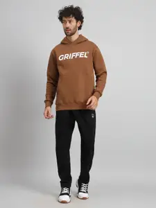 GRIFFEL Men Solid Oversized-Fit Hooded Tracksuits