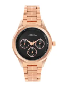 French Connection Women Dial & Stainless Steel Bracelet Straps Analogue WatchFCH06RGM-B