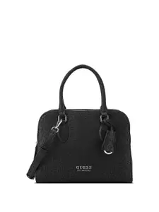 GUESS Women Printed PU Structured Satchel