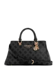 GUESS Women Geometric Printed Structured Satchel