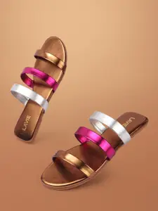 Lavie Women Colourblocked Open Toe Flats