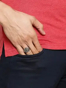 fabula Men Vintage Gothic Dragon Claw Biker Ring