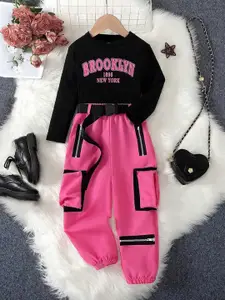 INCLUD Girls Printed T-shirt with Trousers