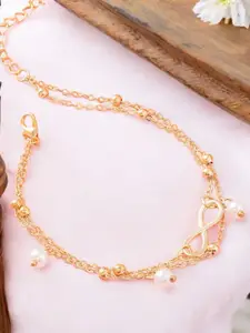 fabula Gold-Plated Beaded Single Anklet