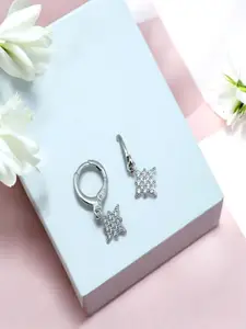 AccessHer Stone Studded Contemporary Drop Earrings