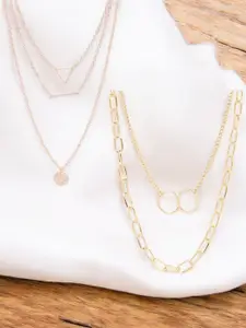 fabula Set Of 2 Gold-Plated Layered Necklace