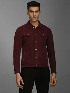 Louis Philippe Jeans Men Solid Pure Cotton Denim Jacket