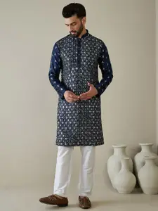 Anouk Men Embroidered Thread Work Kurta