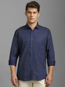 Louis Philippe Sport Men Spread Collar Micro Ditsy Printed Casual Shirt