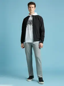 Pepe Jeans Men Abstract Printed Hood Cotton Pullover Sweatshirt