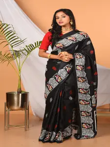 Laa Calcutta Ethnic Motifs Pure Silk Saree