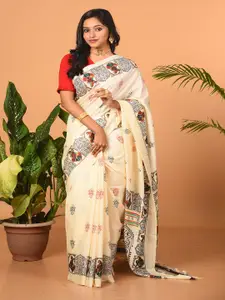 Laa Calcutta Ethnic Motifs Pure Silk Saree