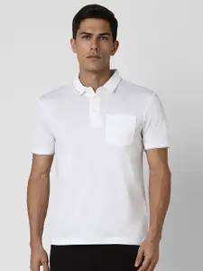Van Heusen Men Solid Polo Collar Cotton T-shirt
