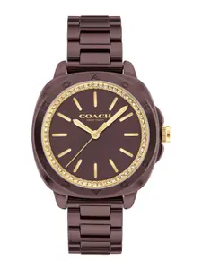 Coach Women Kitt Embellished Bracelet Style Straps Analogue Watch 14504403