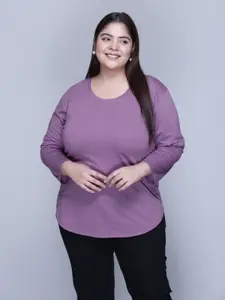 IN Love Women Solid Round Neck Cotton T-shirt