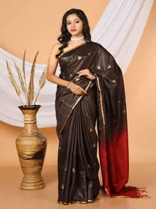 Laa Calcutta Woven Design Zari Pure Silk Bhagalpuri Saree