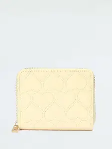 max Women Geometric PU Zip Around Wallet