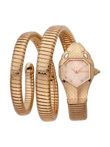 Just Cavalli Women Embellished Dial Bracelet Style Strap Analogue Watch - JC1L168M0055