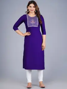 FASHION FEMINA LUDHIANA Women Embroidered Thread Work Kurta
