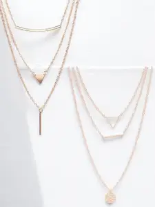 fabula Set Of 2 Gold-Plated Layered Necklace