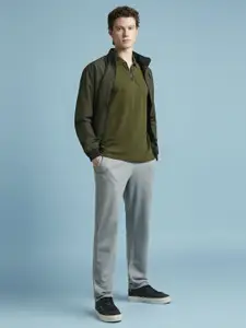 Pepe Jeans Men Solid Polo Collar Cotton T-shirt