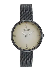 Sonata Women Embellished Stainless Steel Bracelet Style Straps Analogue Watch SP80012NM01