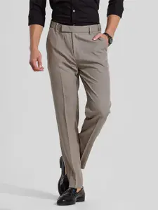 Snitch Men Solid Smart Slim Fit Trousers