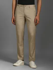 Louis Philippe Sport Men Checked Slim Fit Formal Trousers