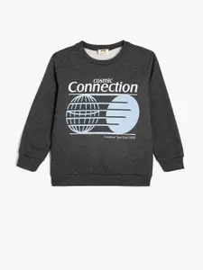 Koton Boys Alphanumeric Printed Round Neck Pullover Sweatshirt
