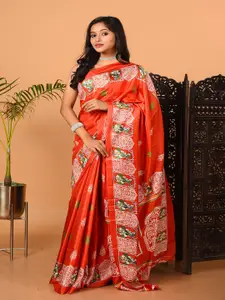Laa Calcutta Ethnic Motifs Pure Silk Festive Wear Saree