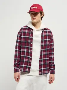 THE BEAR HOUSE Men Cotton Checked Casual Shirt