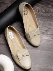 NATSHUZ Women Solid Synthetic Ballerinas Flats