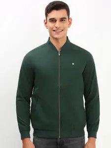 Allen Solly Men Solid Stand Collar Open Front Jacket