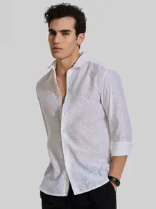 Snitch Men Smart Spread Collar Ethnic Motifs Printed Casual Shirt