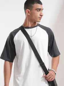 HIGHLANDER Men Colourblocked Round Neck Cotton T-shirt