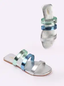 Lavie Women Colourblocked Open Toe Flats