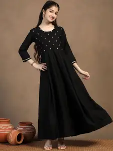 FASHION DREAM Girls Embroidered Anarkali Ethnic Dress