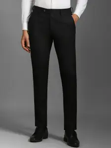 Louis Philippe Men Checked Slim Fit Trousers