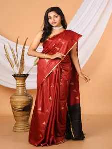Laa Calcutta Woven Design Zari Pure Silk Bhagalpuri Saree