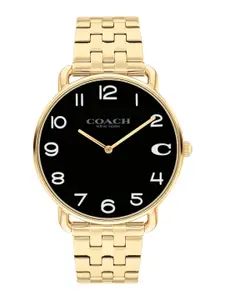 Coach Men Elliot Dial & Stainless Steel Bracelet Style Straps Analogue Watch 14602669