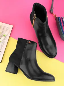El Paso Women Casual Block-Heeled Chelsea Boots