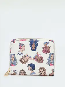 max Women Printed PU Zip Around Wallet