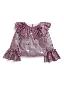 Tiny Girl Embellished Round Neck Top