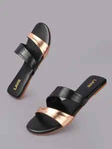 Lavie Women Synthetic Leather Open Toe Flats