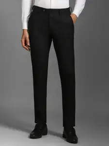 Louis Philippe Men Checked Slim Fit Trousers