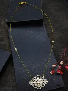 GRIIHAM Gold-Plated CZ Stone-Studded Necklace