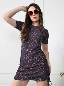 IUGA Women Floral Printed Bodycon Mini Dress