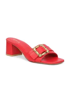 Saint G Leather Block Heel Sandals