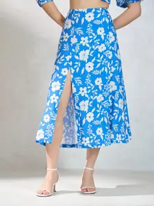 Virgio Pure Modal Flare Skirt With Front Slit